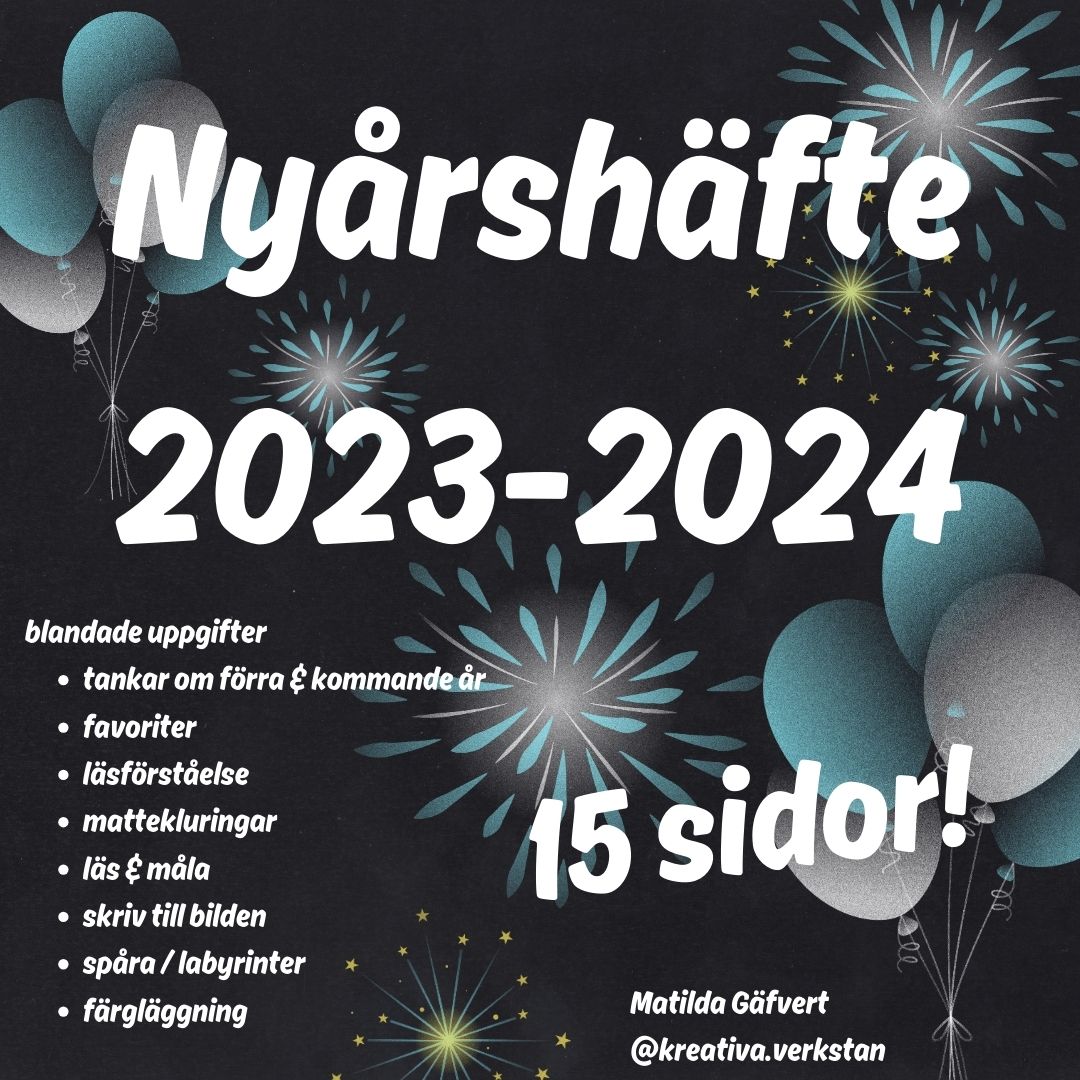 Nyårshäfte med blandade uppgifter