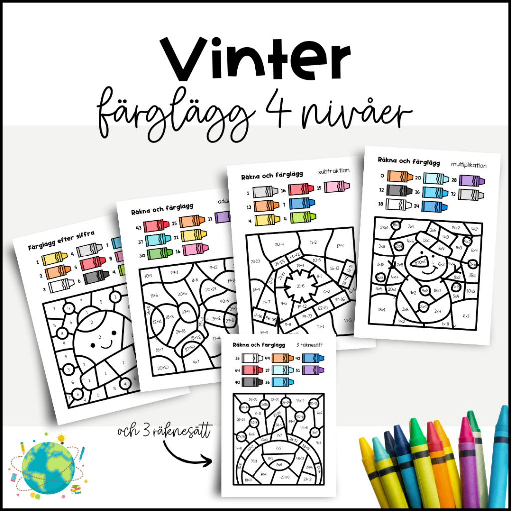 Vinter – Färglägg 4 nivåer