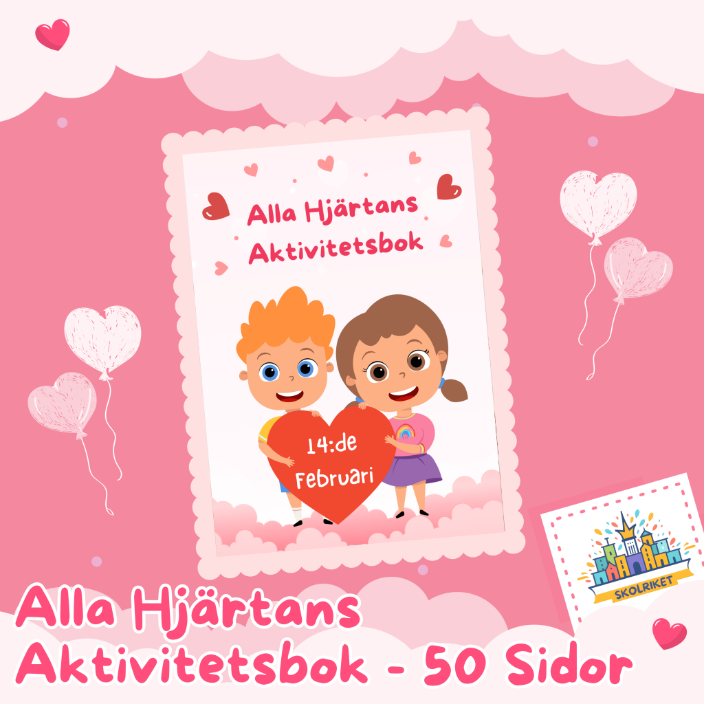 Alla Hjärtans Aktivitetsbok – 50 Sidor