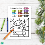 Vinter – Färglägg efter siffra - bild 2