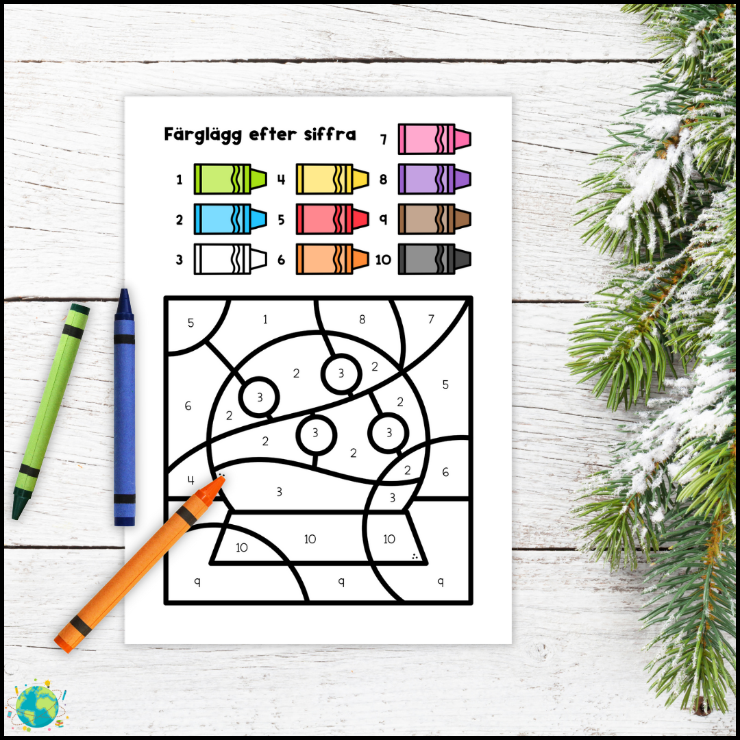 Vinter - Färglägg 4 nivåer