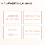 De fyra räknesätten – olika affischer i flera färger - bild 7