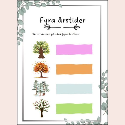 Våra årstider: Arbetshäfte