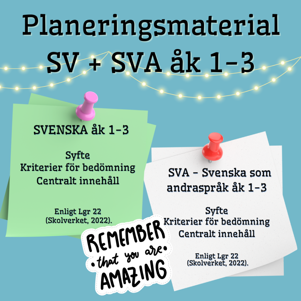 Planeringsmaterial SV+SVA åk 1-3