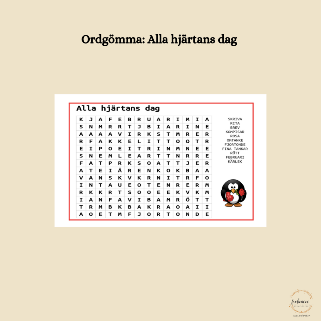 Ordgömma: Alla hjärtans dag