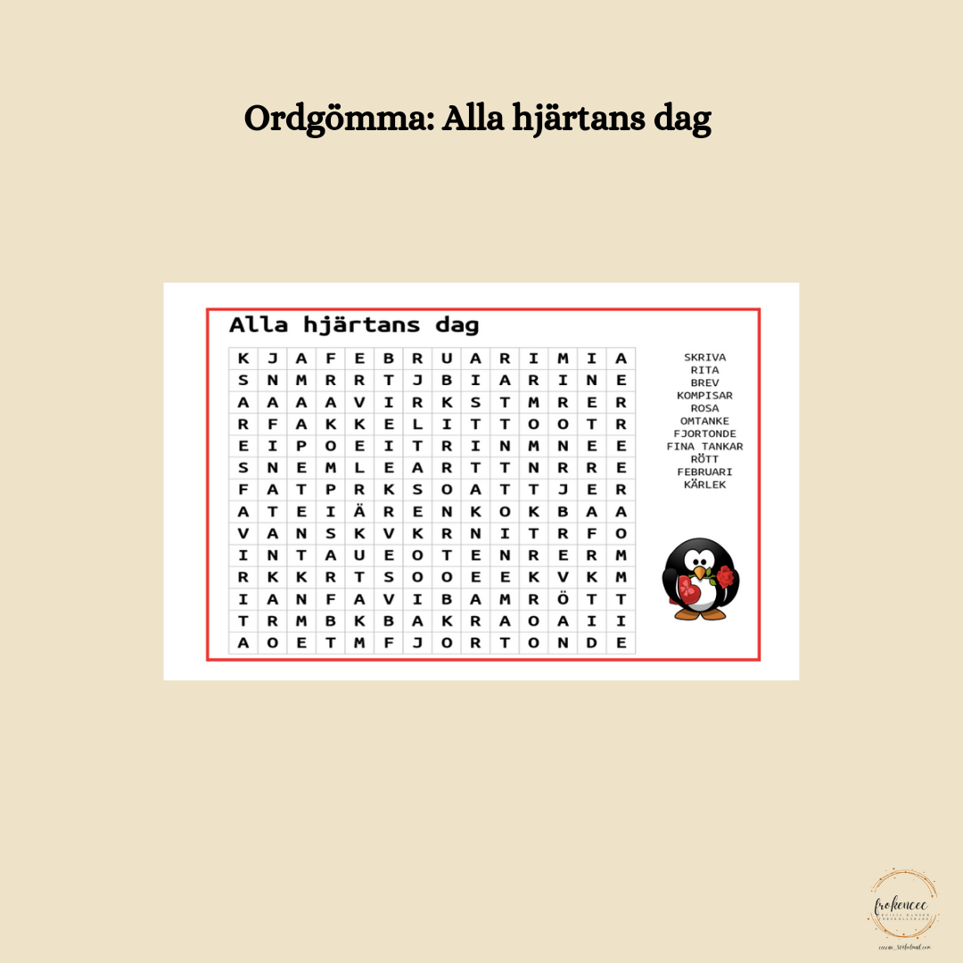 Ordgömma: Alla hjärtans dag