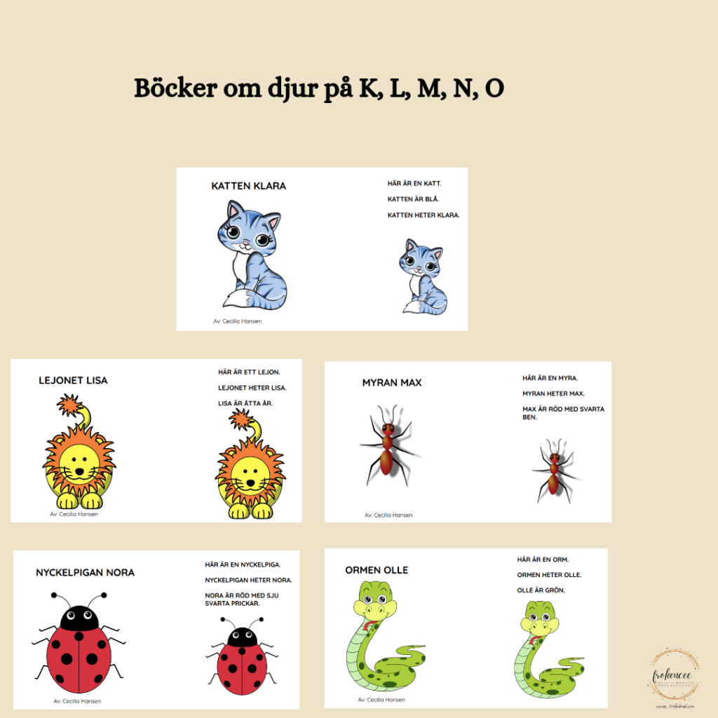 Böcker om djur på K, L, M, N, O