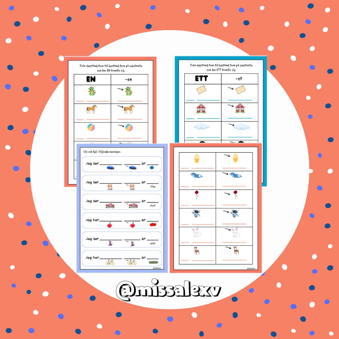 Substantiv obestämd & bestämd form