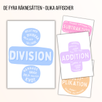 De fyra räknesätten – olika affischer i flera färger - bild 2