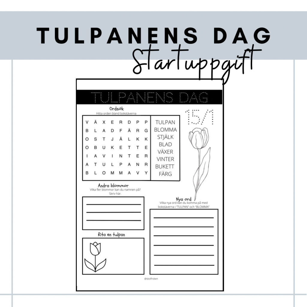 Startuppgift – tulpanens dag