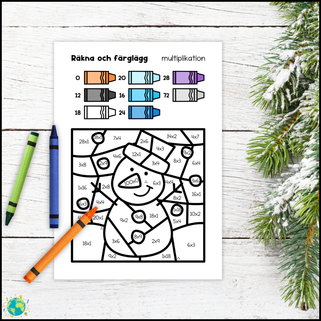 Vinter - Färglägg 4 nivåer