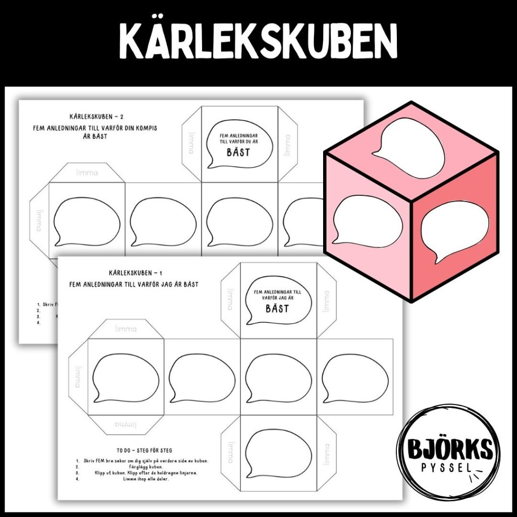 Alla hjärtans dag hus kärlekskuben x2