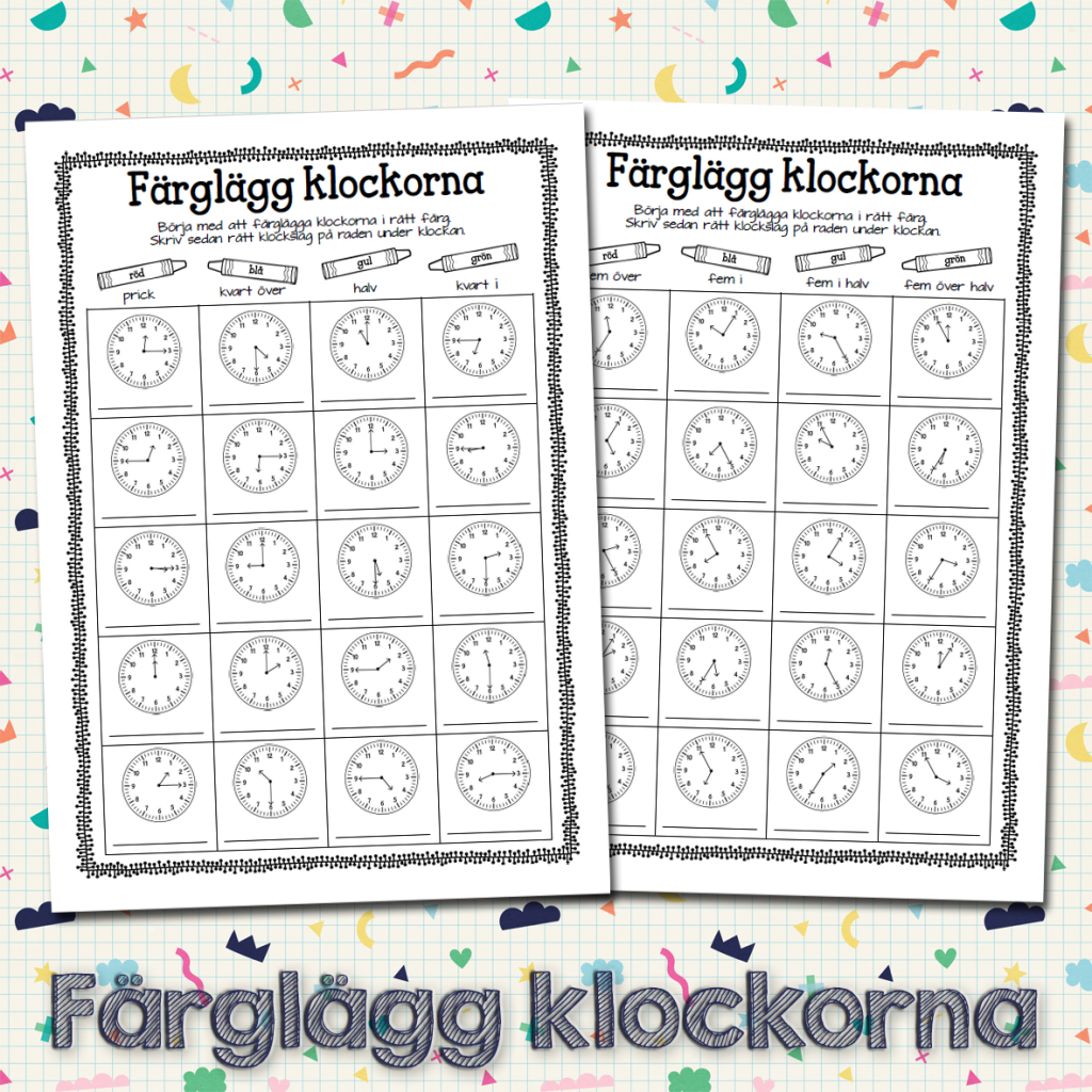 Färglägg klockorna