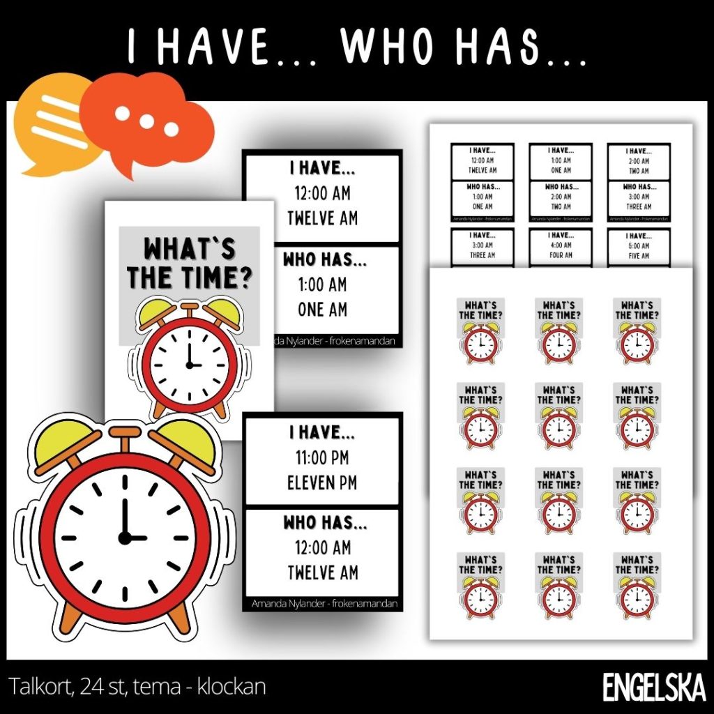 I have, who has domino – What’s the time