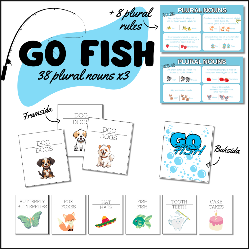 Go fish: Plural nouns