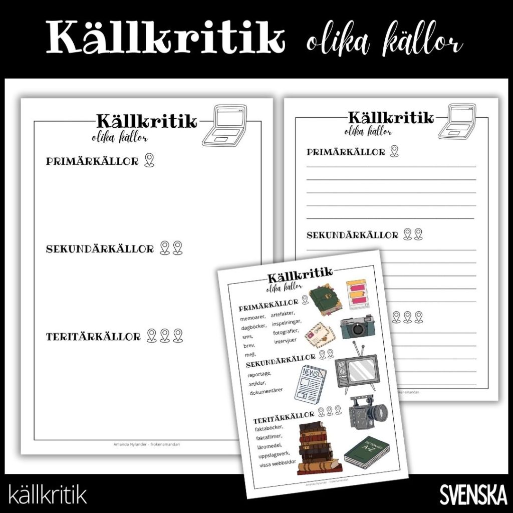 Källkritik – olika källor