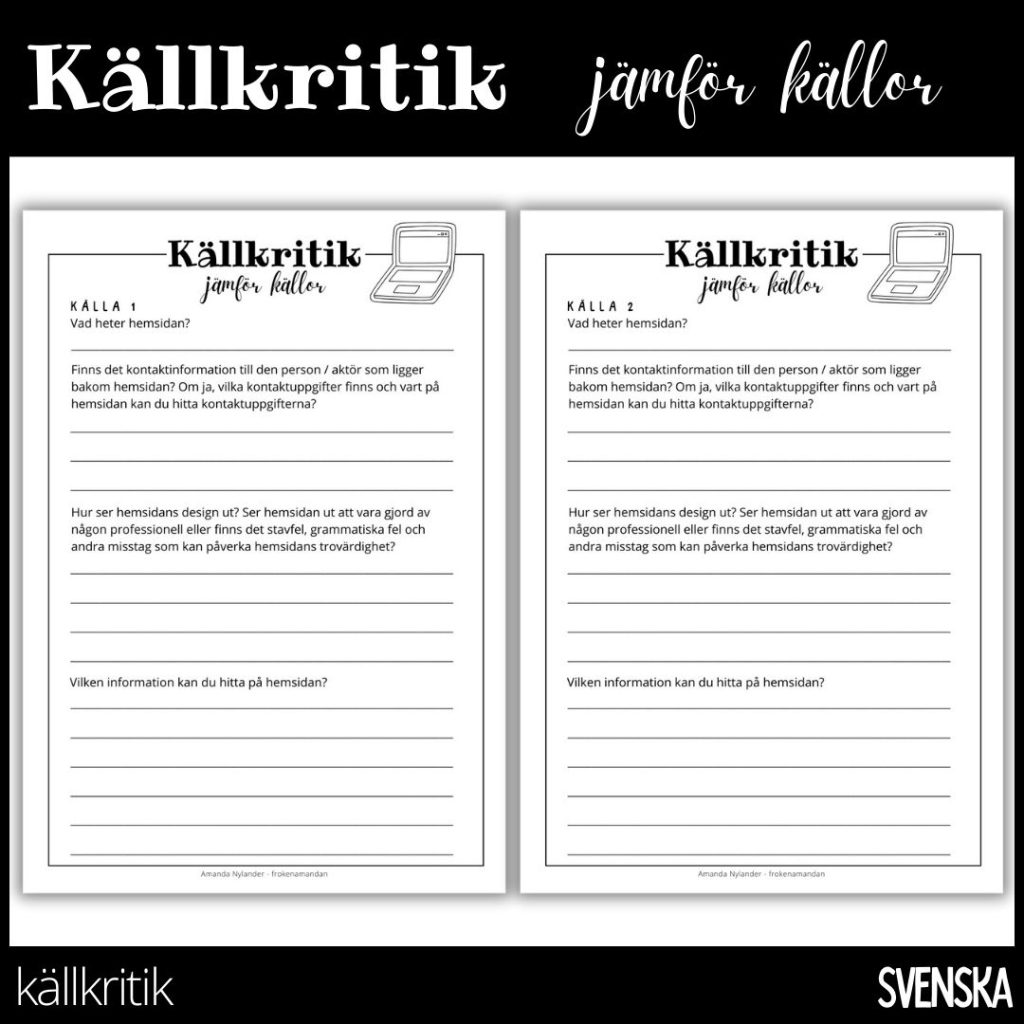 Källkritik – jämför källor