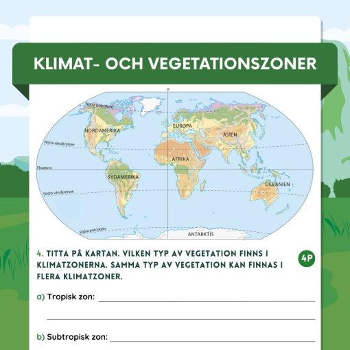 Klimat- och vegetationszoner (prov)