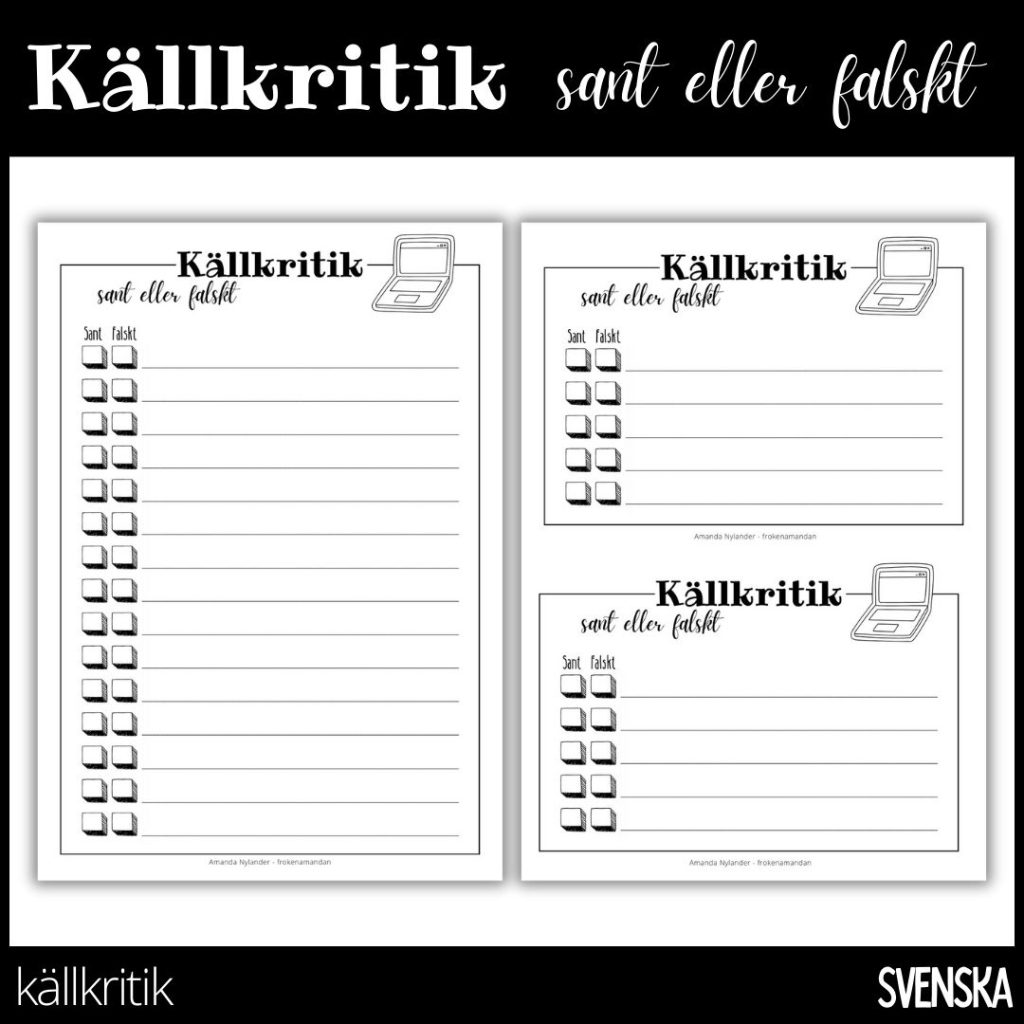 Källkritik – sant eller falskt