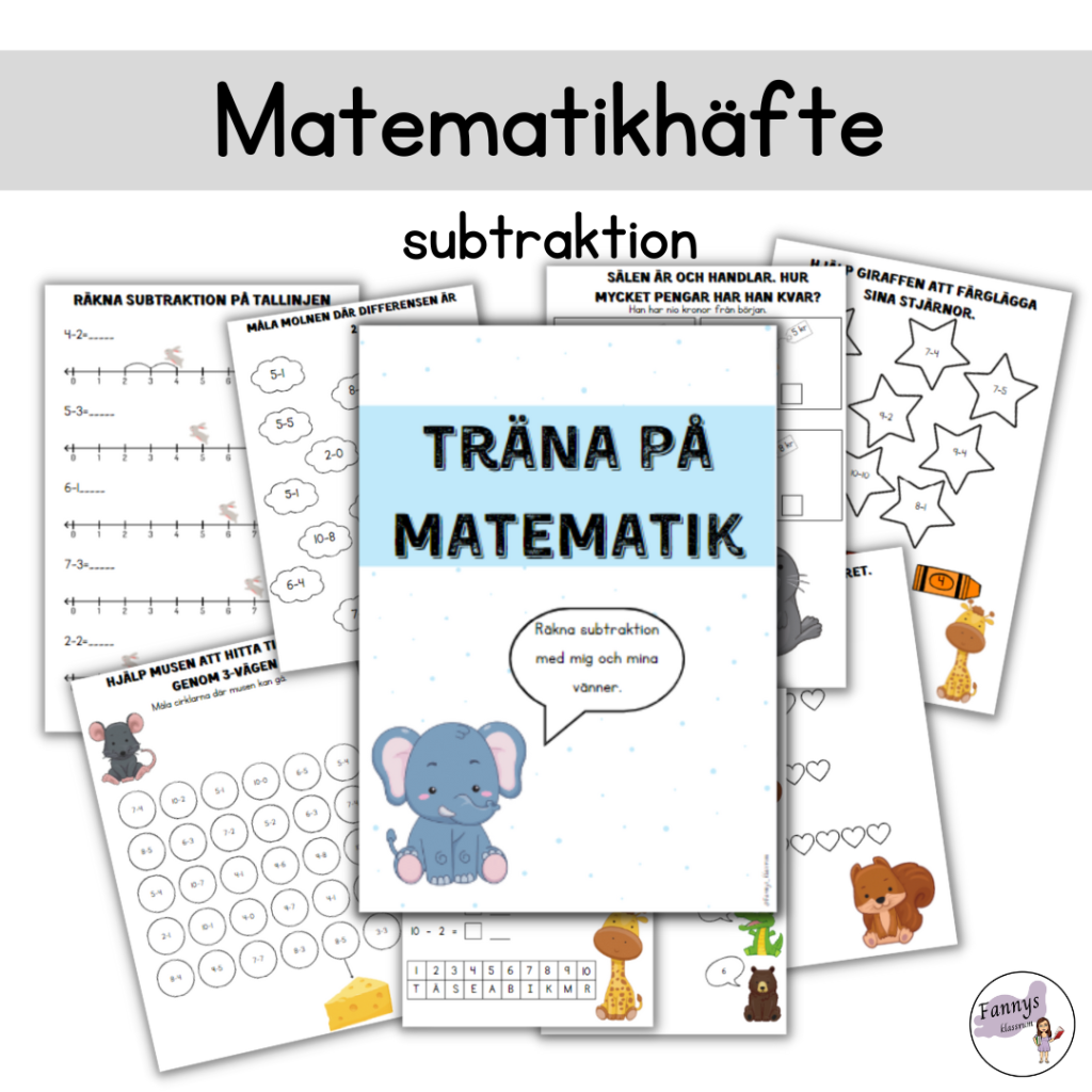 Träna på matematik-subtraktion