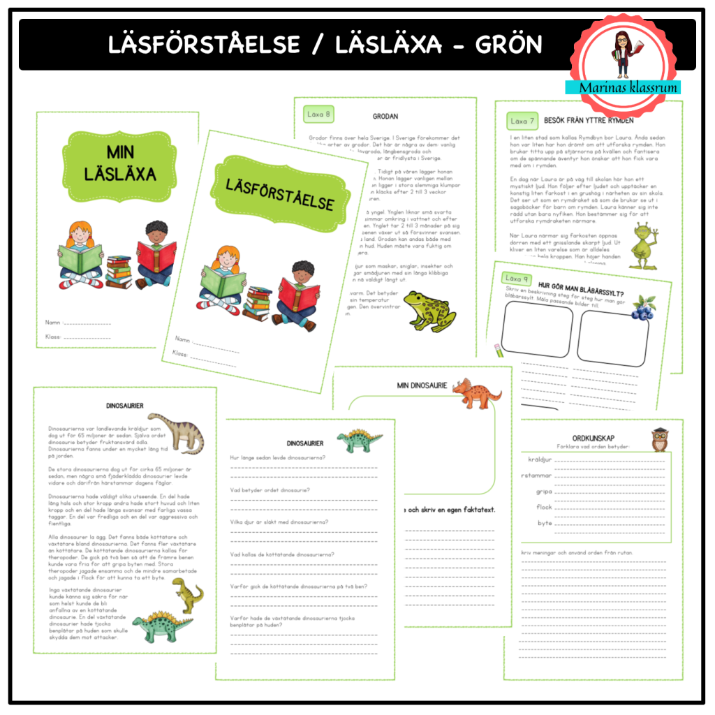 Läsförståelse / Läsläxa – GRÖN åk 3