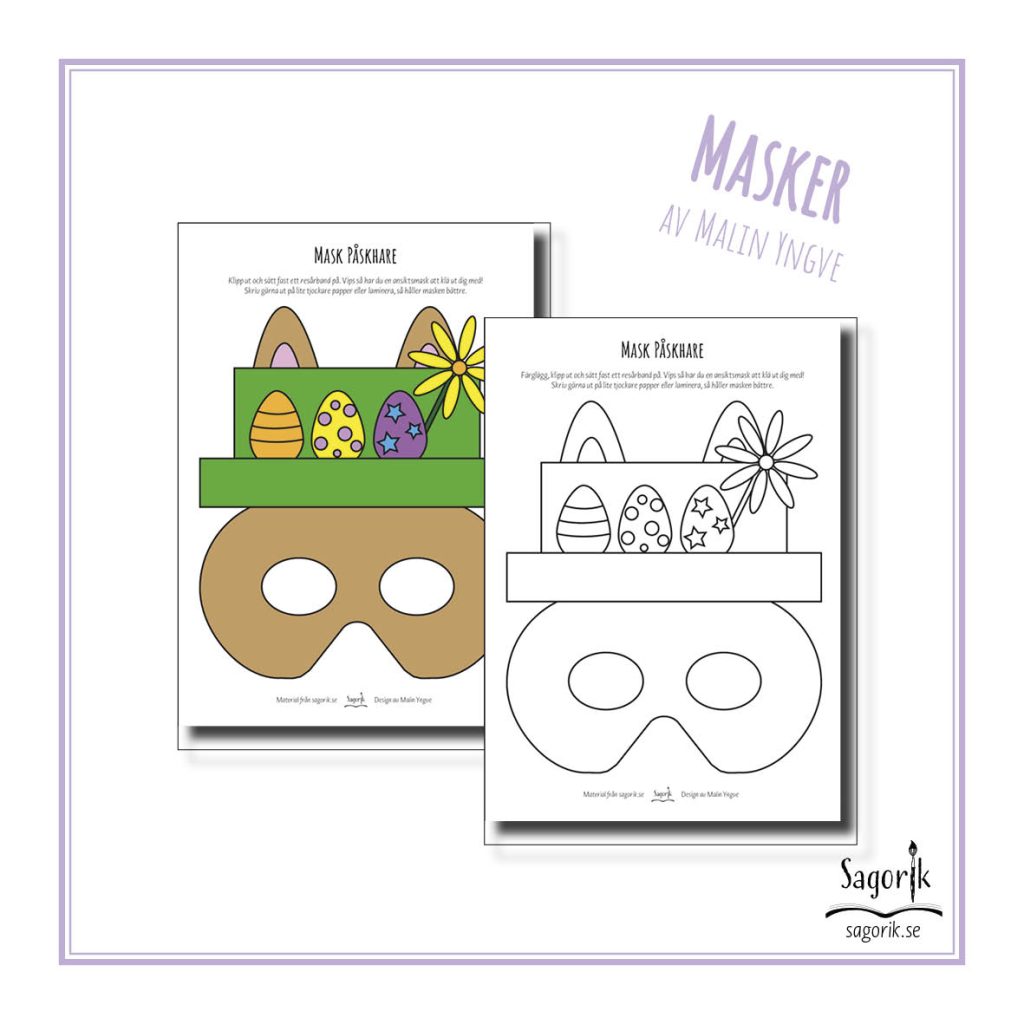 Mask – Påskhare med hatt