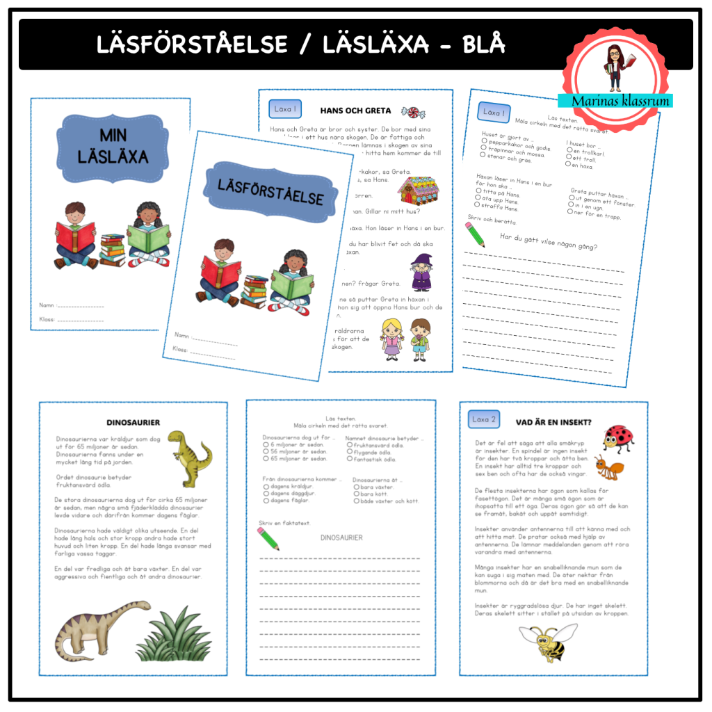 Läsförståelse / Läsläxa – BLÅ åk 2