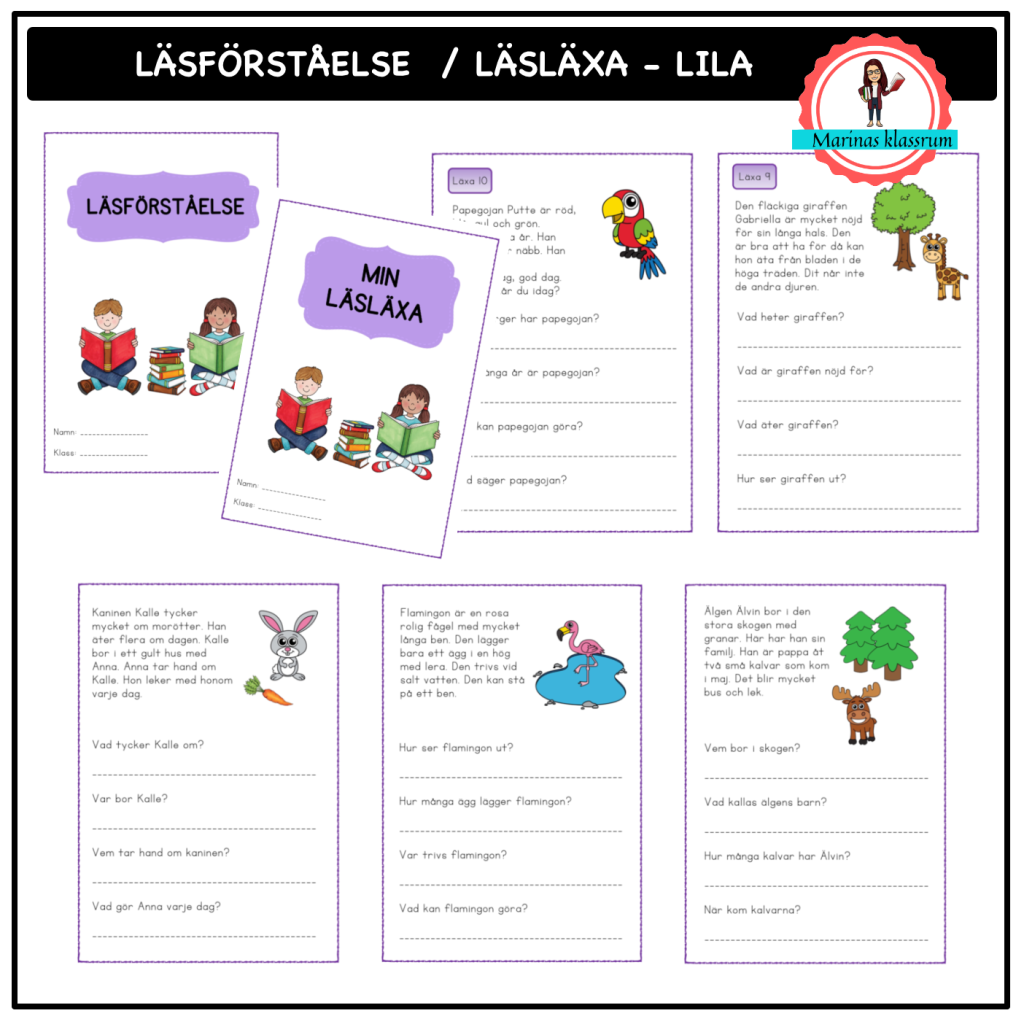 Läsförståelse / Läsläxa – LILA åk 1