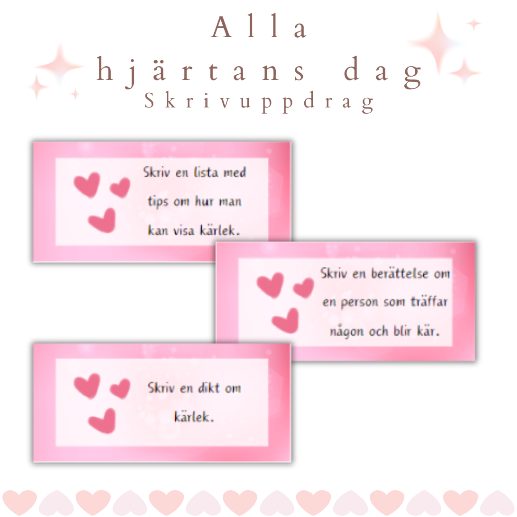 Skrivuppdrag alla hjärtans dag