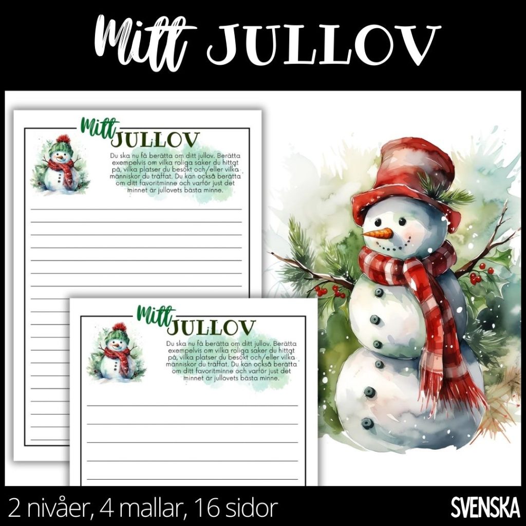 Mitt jullov – 2 olika nivåer