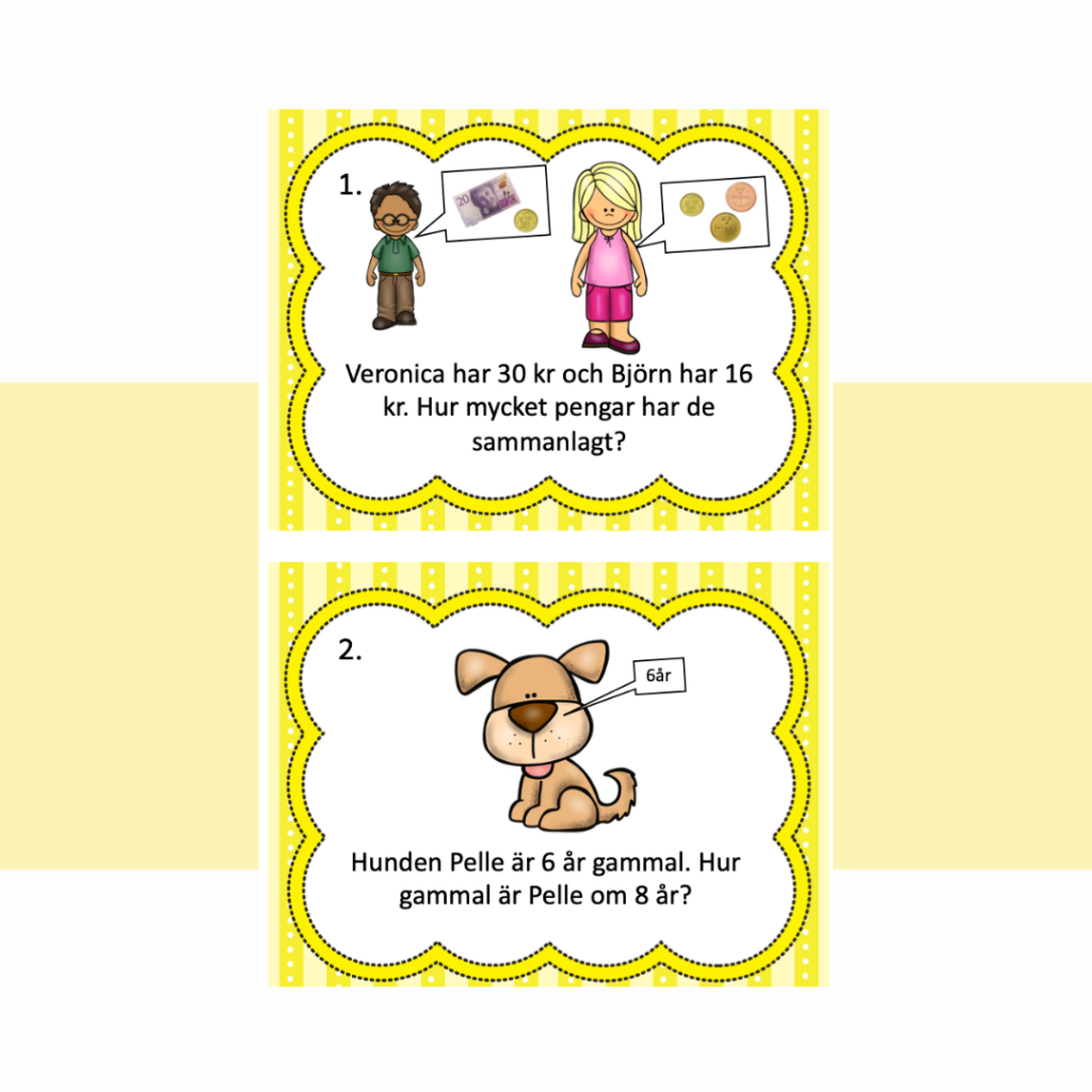 Problemlösning 0-50 addition och subtraktion