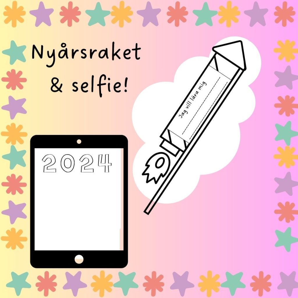 Nyårsraket med selfie 2024