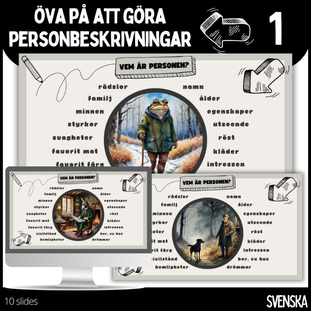 Öva på att göra personbeskrivningar – 10 slides – 1