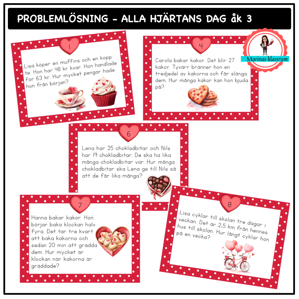 Problemlösning – Alla hjärtans dag åk 3