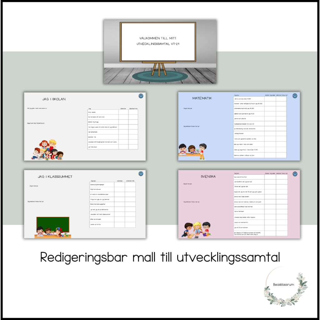 Redigeringsbar mall till utvecklingssamtal