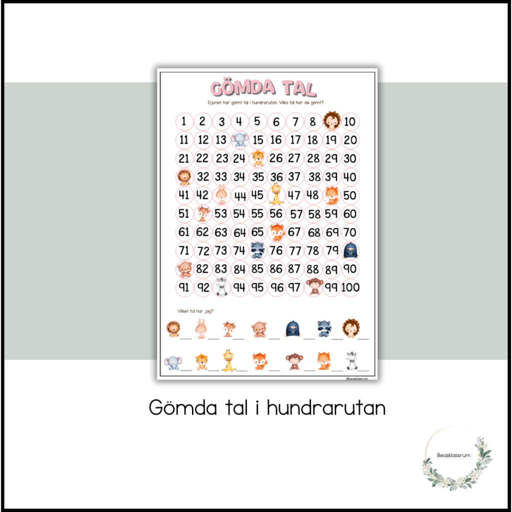 Gömda tal i hundrarutan