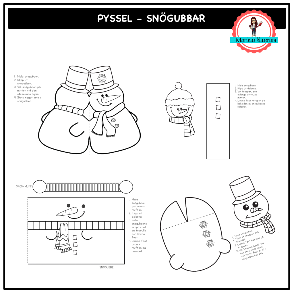 Pyssel med snögubbar