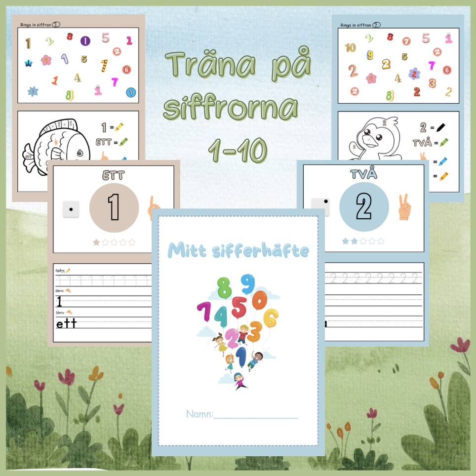 Träna siffrorna 1-10