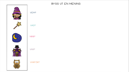 Bygg ut en mening