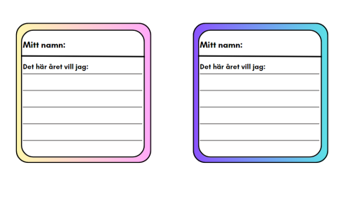 Nyårsraket till klassrummet med elevers mål & önskningar