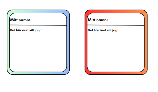 Nyårsraket till klassrummet med elevers mål & önskningar