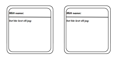 Nyårsraket till klassrummet med elevers mål & önskningar
