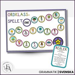 Ordklasspelet. Träna på ordklasser