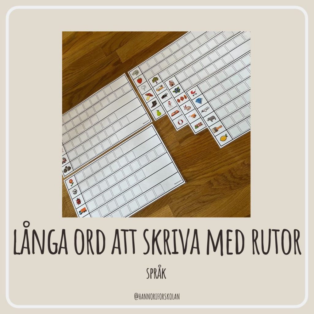 Långa ord att skriva med rutor