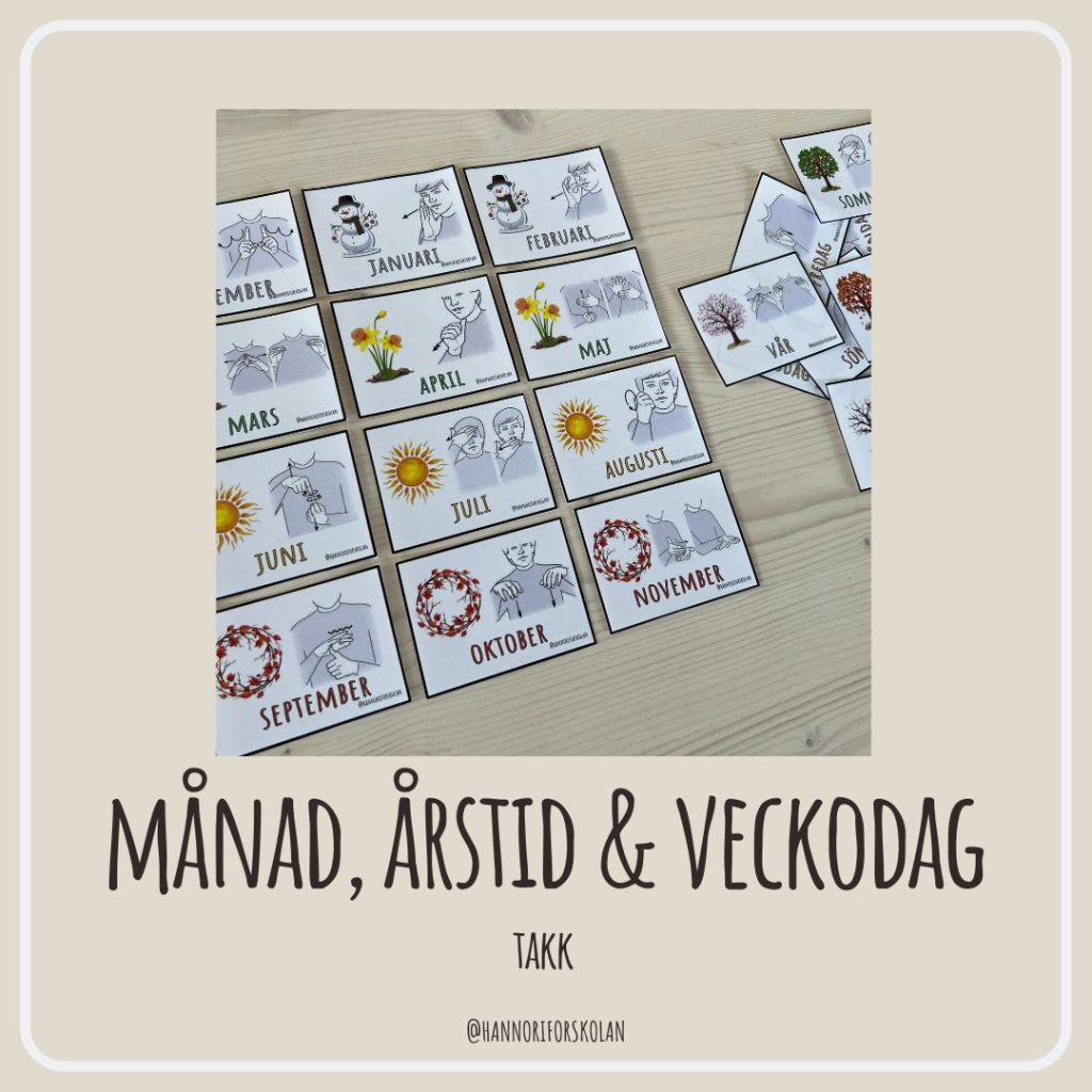 TAKK månad, årstid & veckodag