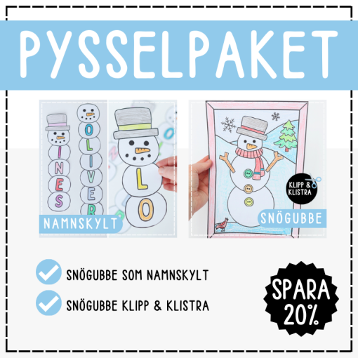 Pysselpaket snögubbe