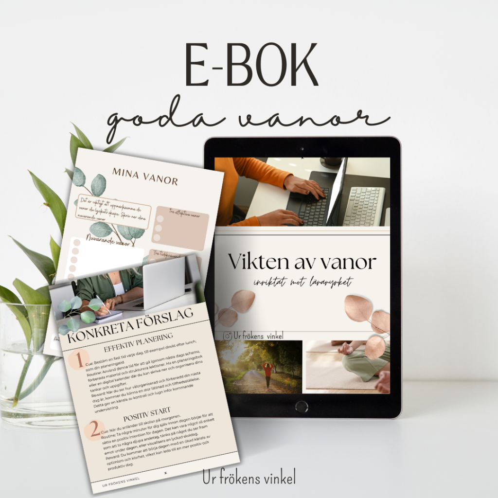 Vikten av vanor – för lärare