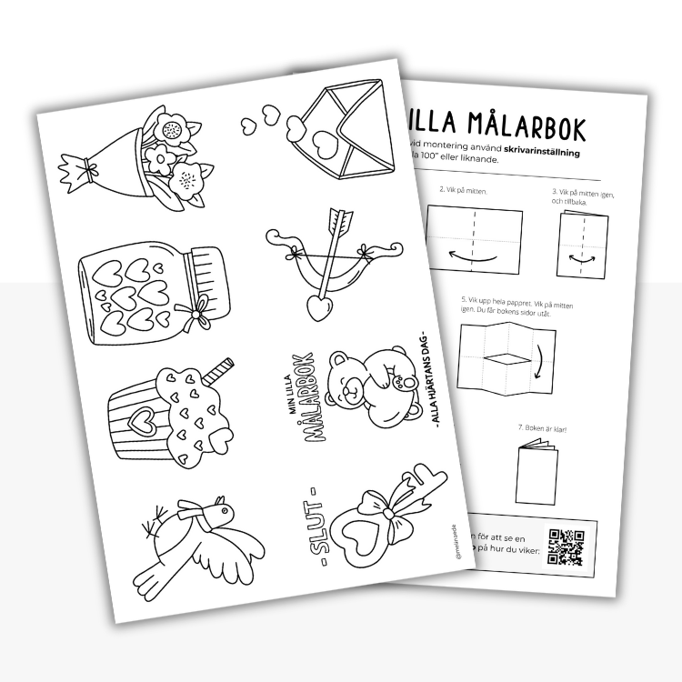 Alla hjärtans dags - Min lilla målarbok