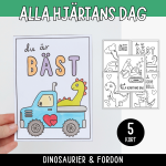 Alla hjärtans dags – kort, fordon och dinosaurier - bild 1
