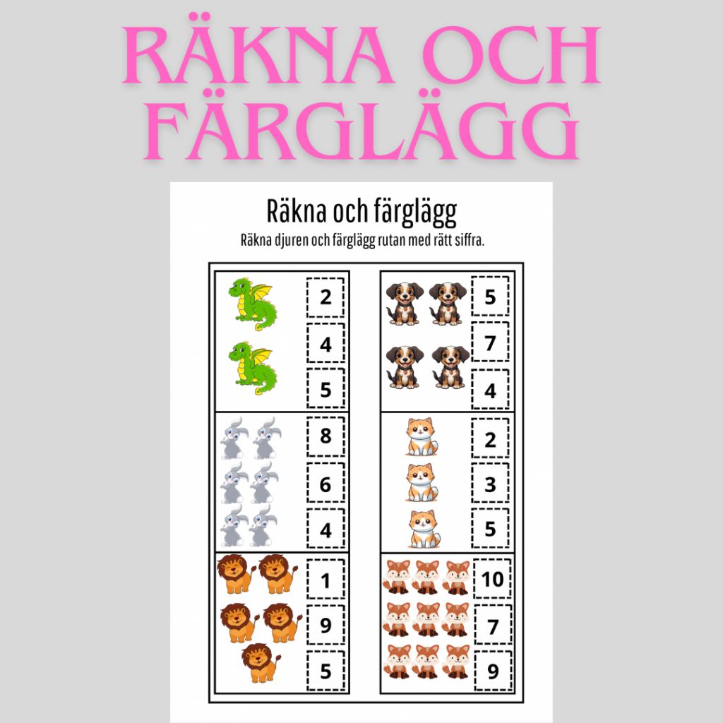 Räkna och färglägg